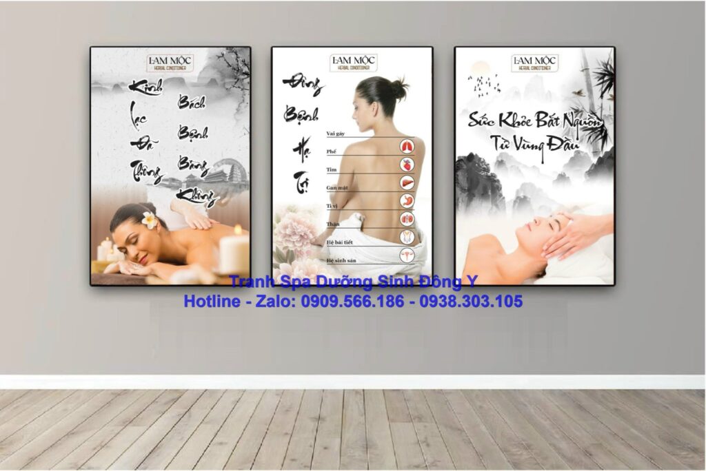 Bộ 3 tranh dưỡng sinh đông y